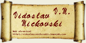 Vidoslav Mickovski vizit kartica